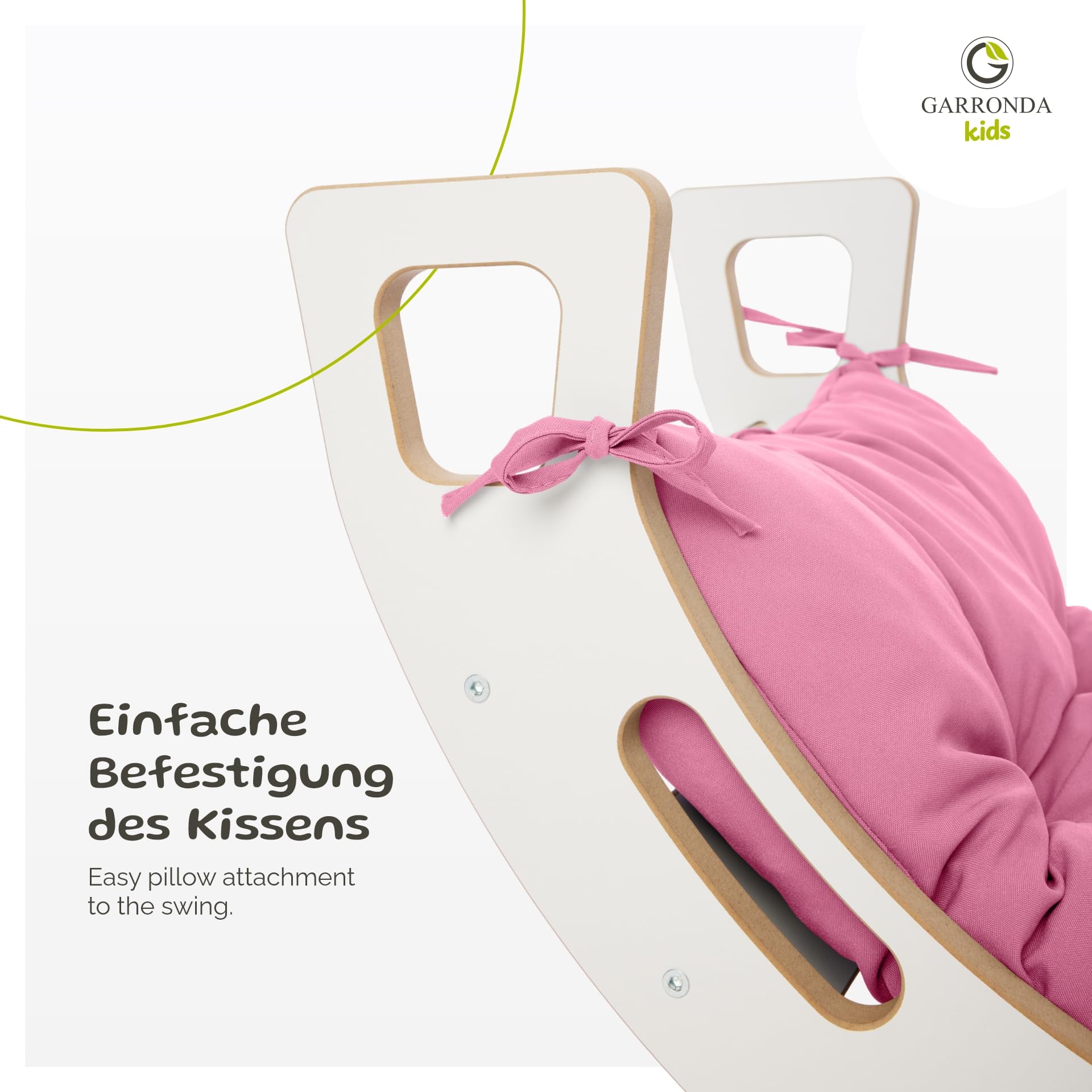 Garronda Kissen für Kletterbogen Montessori Spielzeug ab 1 Jahr GD-0063 (Rosa Kissen für Kletterbogen)