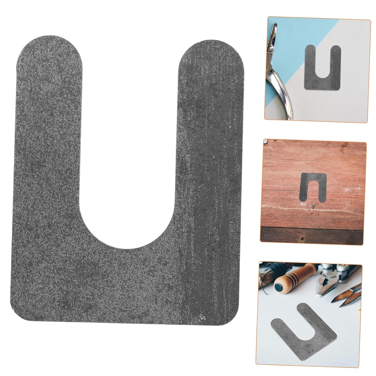 OUNONA U-Shaped Leveling Shims for Car Lift Adjustable Spacer for Vehicle Hoist Foundation Stabilization Durable Easy to Install Precision Alignment for Automotive Industrial Use