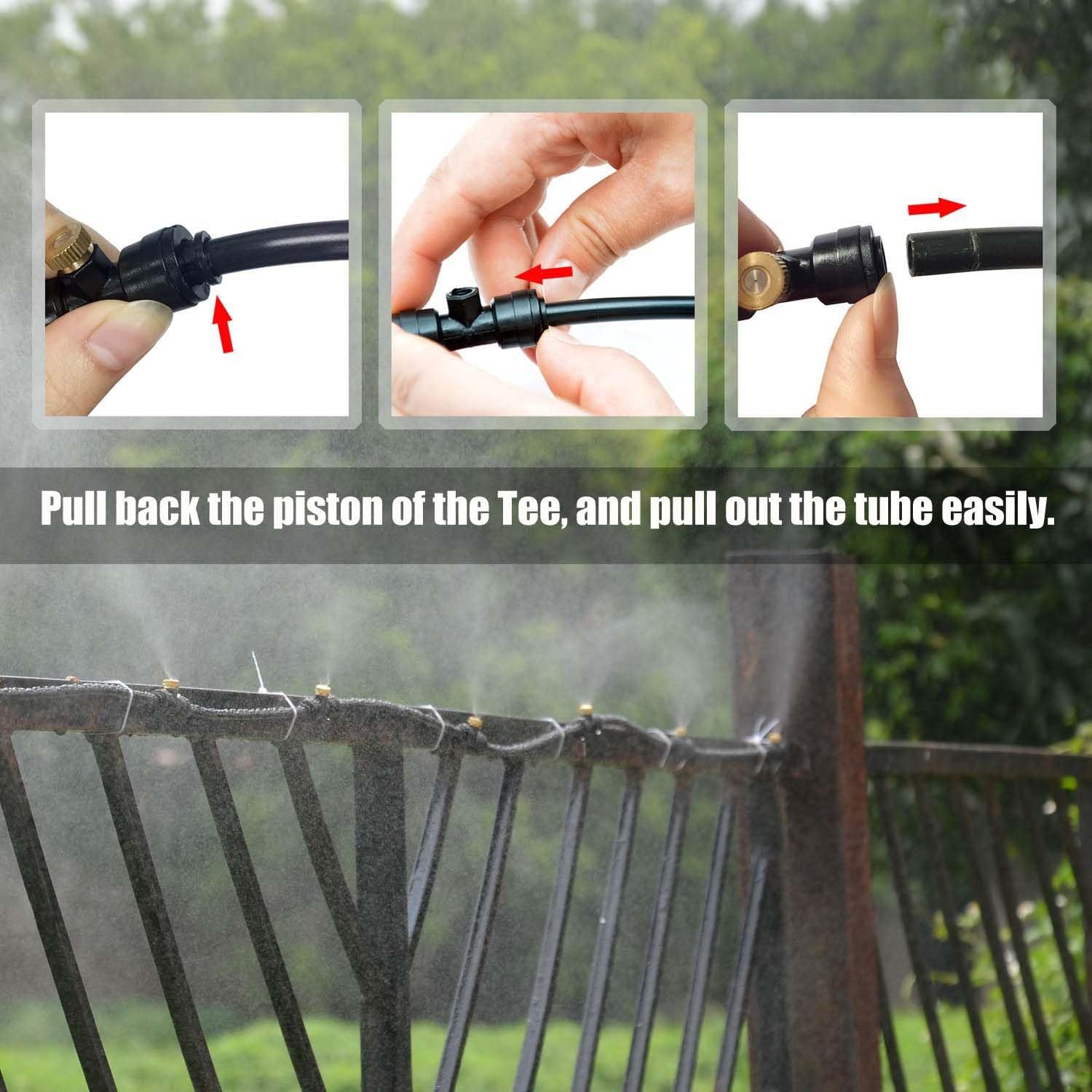 Sistema Di Irrigazione E Raffrescamento A Nebulizzazione,Sistema Fai-Da-Te Di Raffrescamento A Nebulizzazione D'Acquarimovibile,Per Esterni Patio,Giardino,Serra,Ombrellone，23M