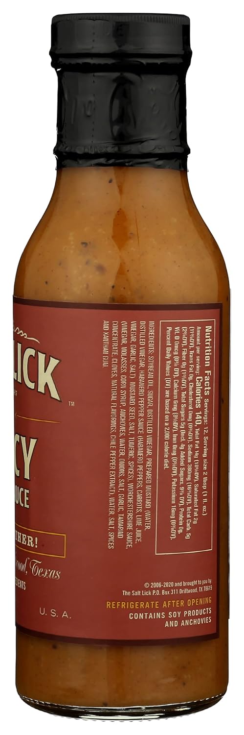 Salt Lick Spicy Recipe BBQ Sauce, Gluten Free, 12 Ounces (Pack Of 6)