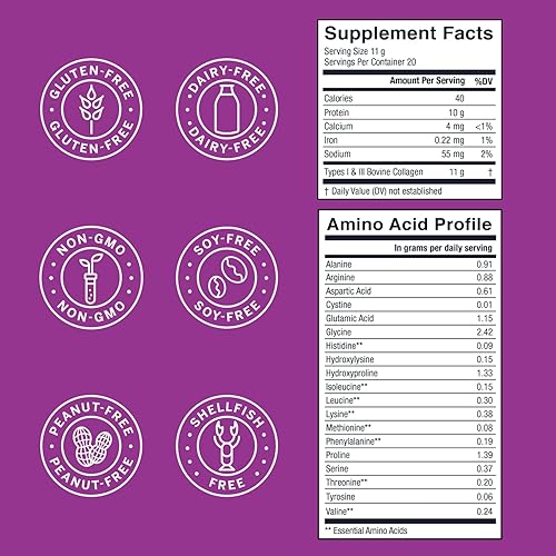 Vista 59 de Live Conscious Polvo de péptidos de colágeno – Soporte para el cabello, la piel, las uñas y las articulaciones – Colágeno tipo I y III – Proteína