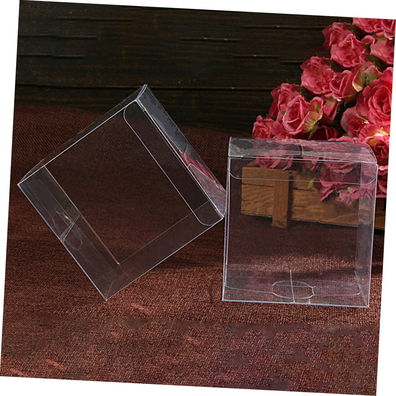 BESTonZON 20pezzi Scatole Trasparenti Per Confezionamento Dolci Contenitori Per e Biscotti Pvc e Resistente Per e Speciali