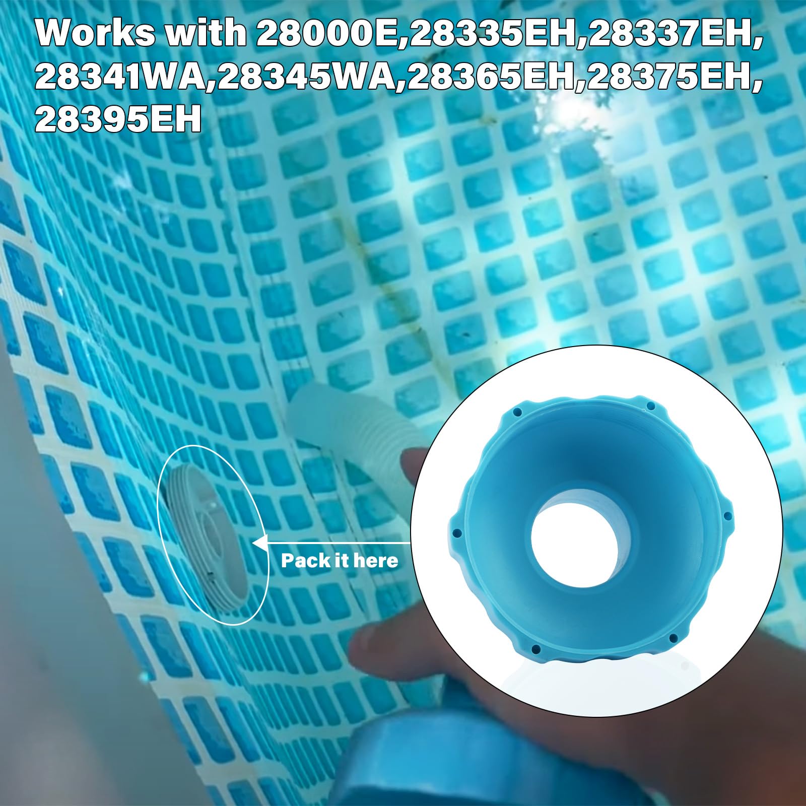 Intex Pool-Vakuumschlauchadapter – 3,8 Cm Auf 8,3 Cm, Für Skimmer-Kits (Modell 11238), Blau