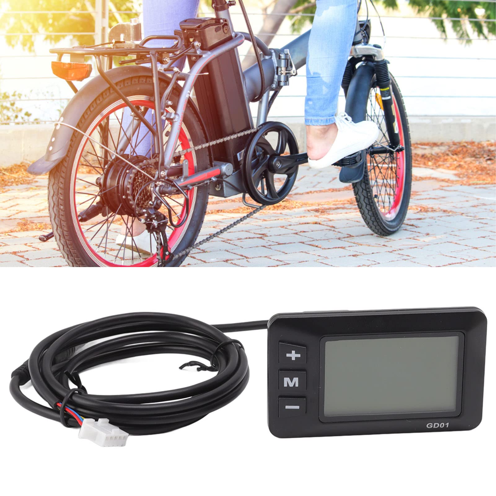 H6C Elektrische Fiets LCD Display Meter 24V-60V E Scooter LCD Panel Kleurenscherm met USB UART voor Elektrische Fiets Onderdelen (5PIN
