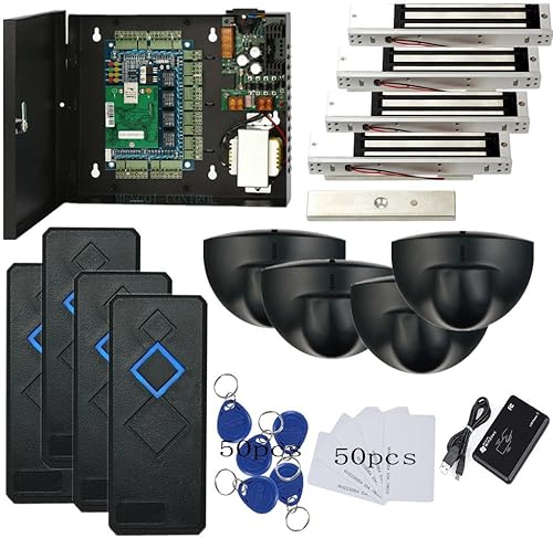 Miniatura 9 de Sistemas de tablero de control de acceso de 1 puerta con panel de control de alarma contra incendios Cerradura magnética lector RFID Sensor de