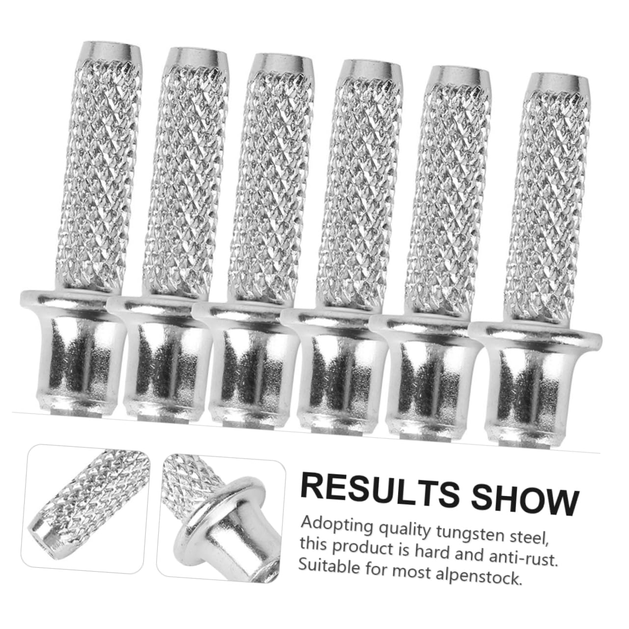 Happyyami Travel Trekking Package 10pcs Pole Tips for Replacement Trekking Stick Tips