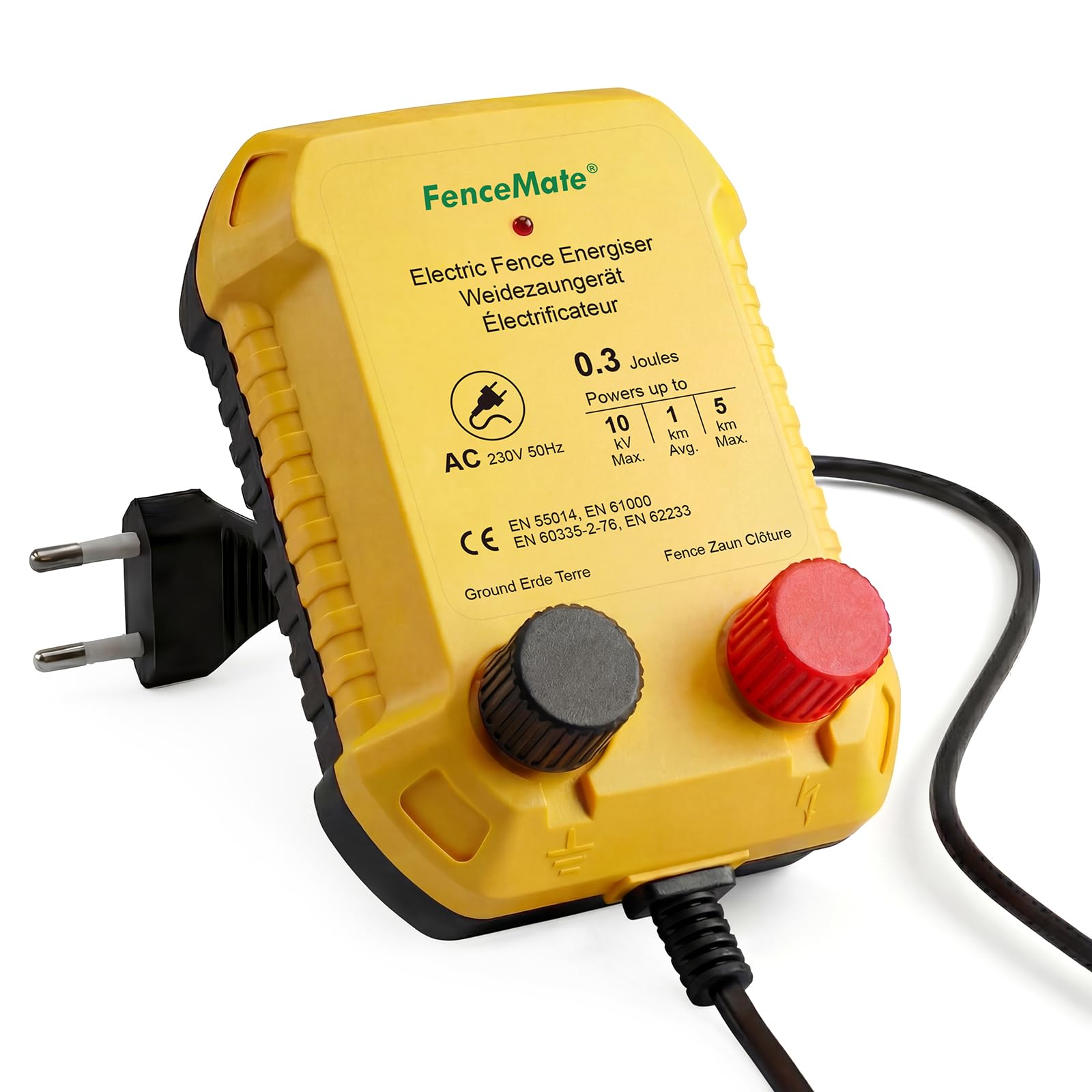 FenceMate Mini Weidezaungerät 230V/0,3J für bis zu 5 km Elektrozaun, Sicherung für kleine Haustiere (Hunde, Katzen, Kaninchen) & mehr, geeignet für Garten, Gehöft, Teich, Obstgarten (bis 5 Hektar)