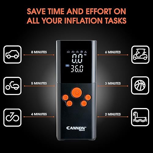 Miniatura 4 de Inflador de neumáticos Compresor de aire portátil - Bomba de aire para neumáticos de automóvil con manómetro de neumáticos (150 PSI) - Inflador de