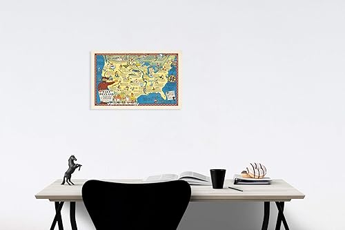 Miniatura 3 de Mapa histórico mapa pictórico de Paul Bunyan de los Estados Unidos que representa algunas de sus obras y explotaciones por R. D. Handy, 1935, R. D.