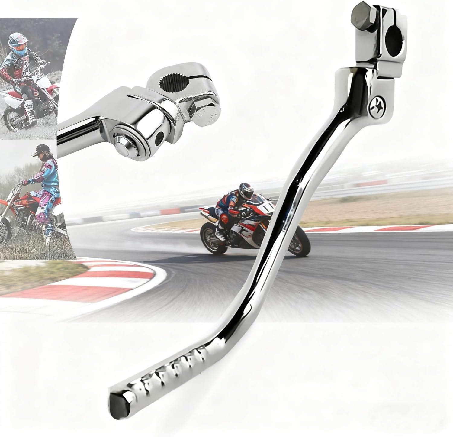DREAM MOTION 13mm KickStarter Lever CNC Forging Engine Starting Lever Powersports Parts for Honda Kawasaki Yamaha 125cc 140cc 150cc 160cc Apollo SSR Kayo ATV Dirt Pit Bike Accessories,Silver