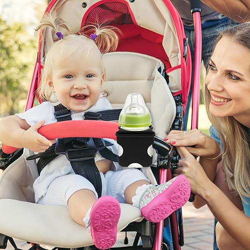 Miniatura 2 de UPKOCH Stroller Water Bottle Holder Pushchair Cup Organizer with Clamp for Bottles Cups and Material