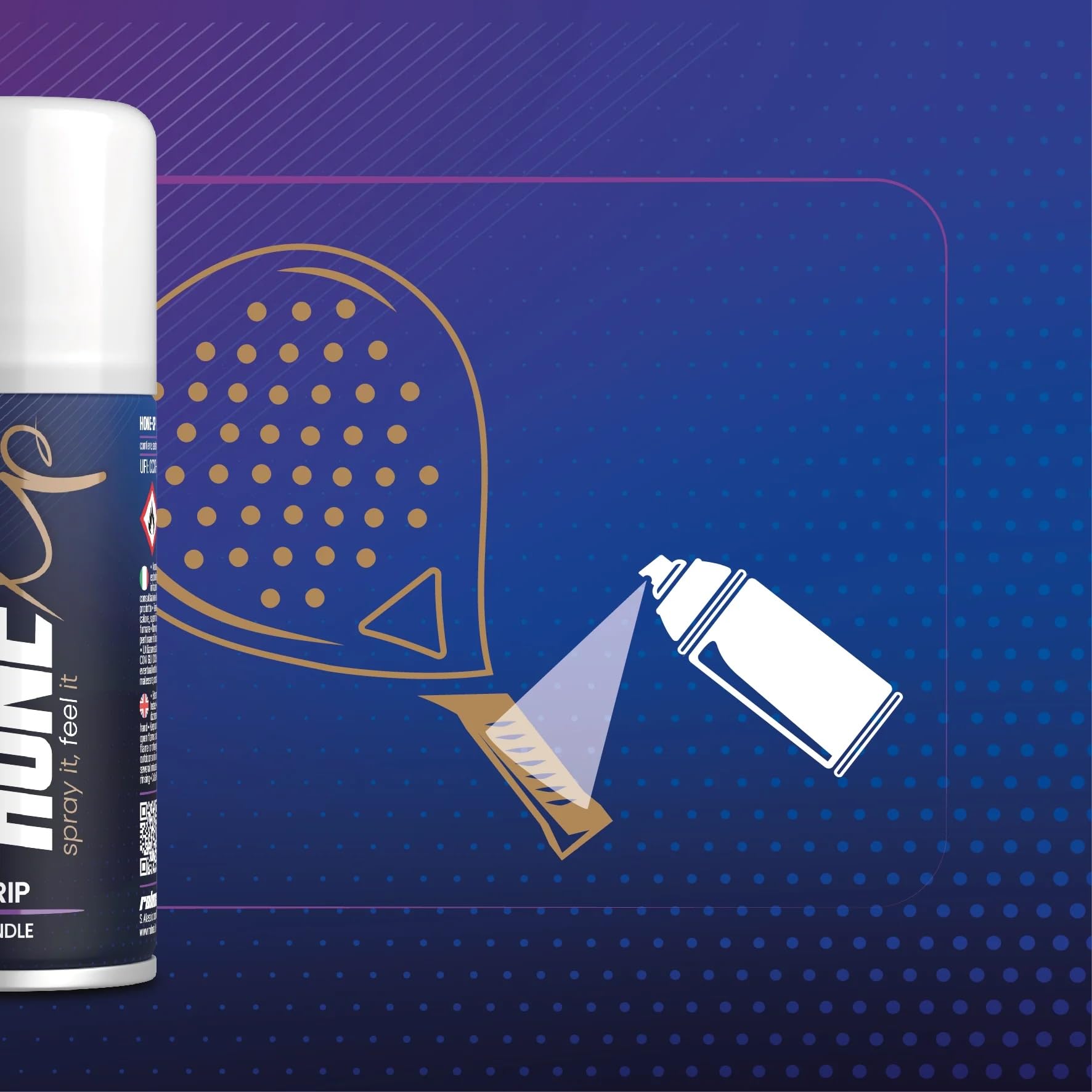 Spray Antiscivolo Per Manico Racchette Da Padel - Migliora La Presa Con Grip Spray 150ml