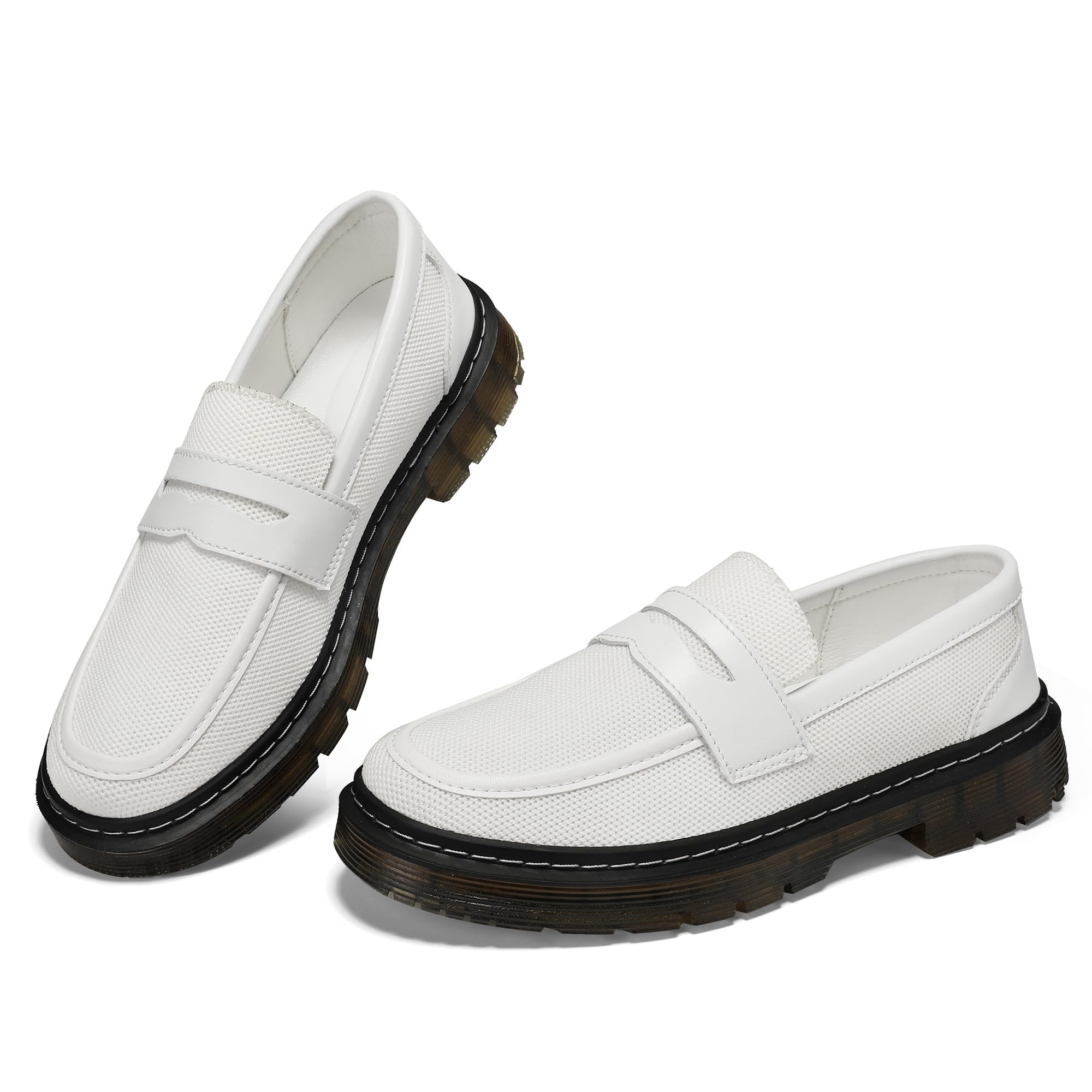 ilatyia Women's Mesh Penny Loafers Breathable Knitted Flat Shoes Comfortable & Lightweight Slip-Ons