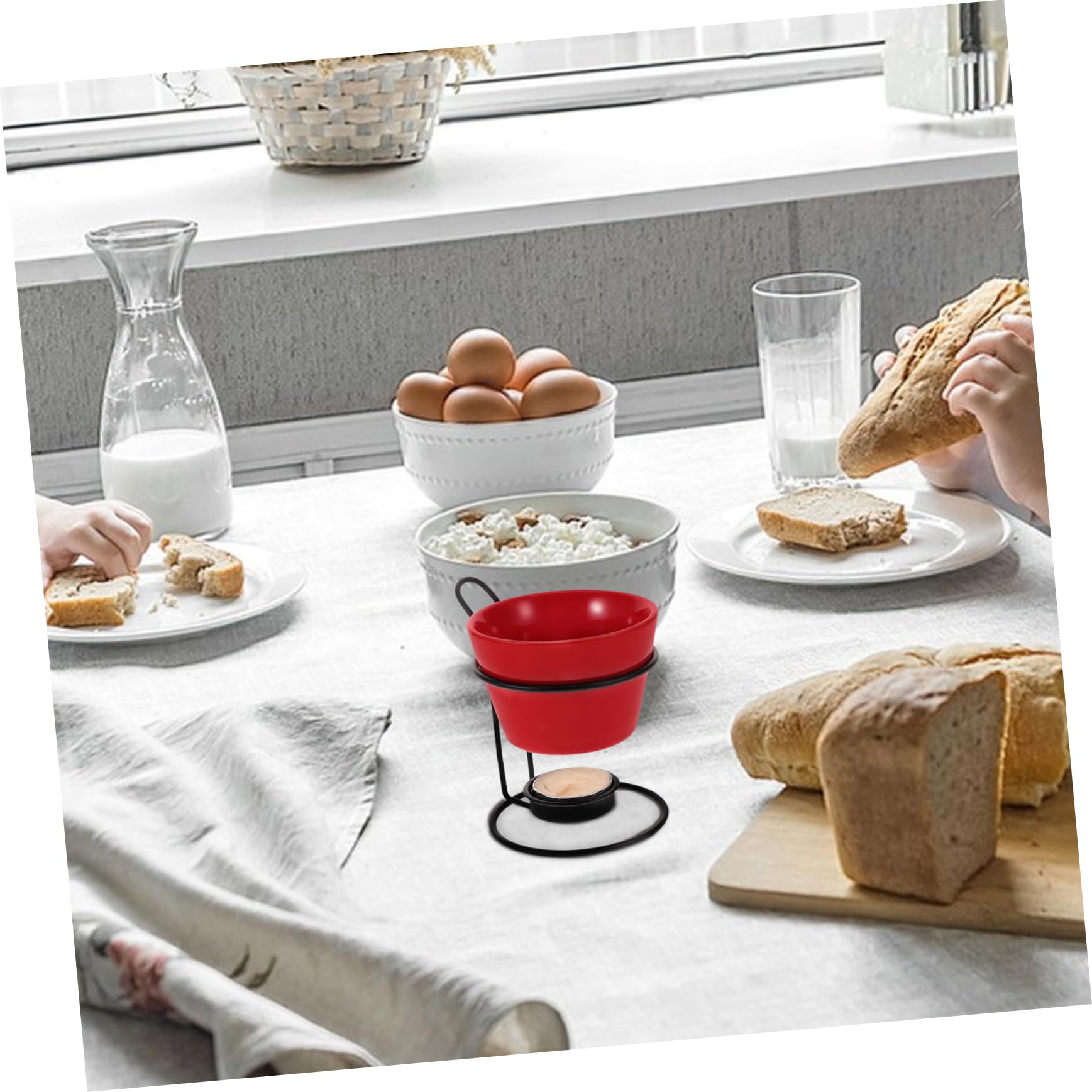 OUNONA 2sets Scaldaburro in Ceramica Pentola Per Sciogliere Burro Accessori Per Sciogliere Cioccolato Per Fonduta Bruciatore Per Lumini Pentola Per Fonduta Di Burro