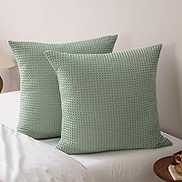 Vista 36 de PHF Fundas de almohada ultra suaves con tejido de gofre, tamaño King, sin inserto, paquete de 2 fundas de almohada de 20" x 36", fundas de almohada