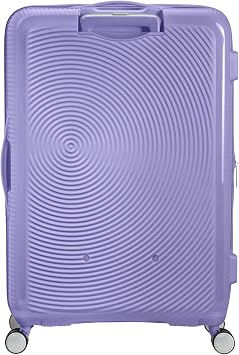 American Tourister Soundbox - Hard Shell Suitcase Large, 77 cm - Trolley Suitcase with 4 Wheels, TSA Lock, Expandable & Light, 97/110L, Lavender (Lavender)