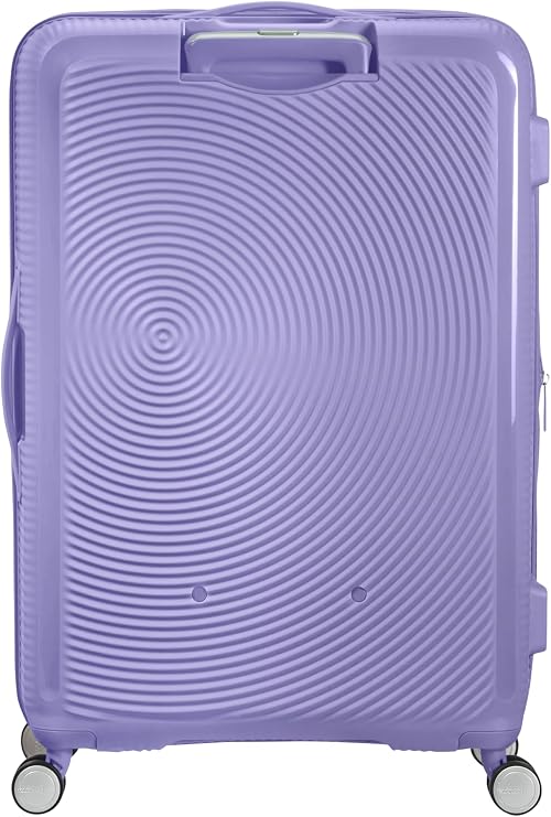 American Tourister Soundbox - Hard Shell Suitcase Large, 77 cm - Trolley Suitcase with 4 Wheels, TSA Lock, Expandable & Light, 97/110L, Lavender (Lavender)