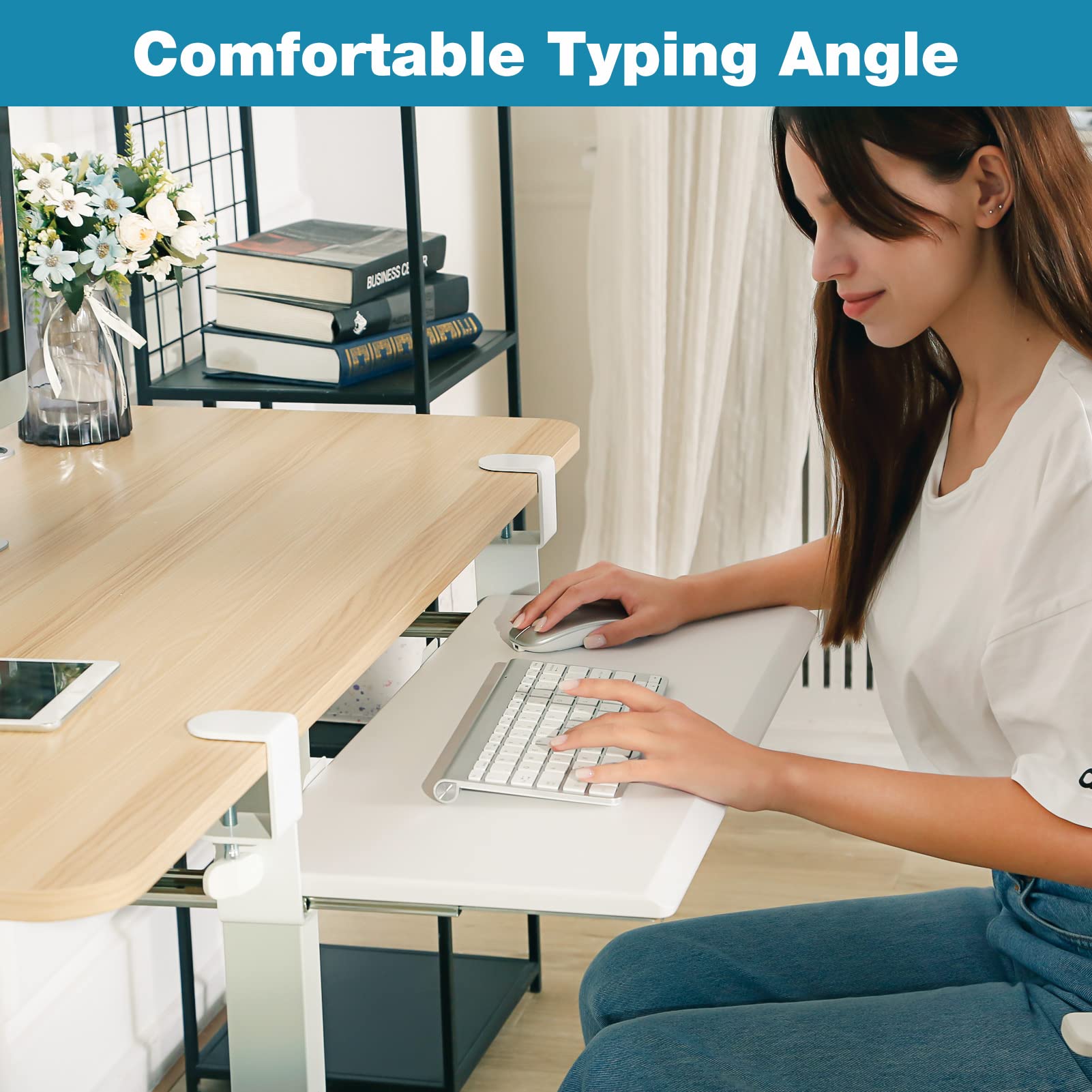 Buy WOKA Keyboard Tray Under Desk Ergonomic 26"x12" Keyboard Mouse