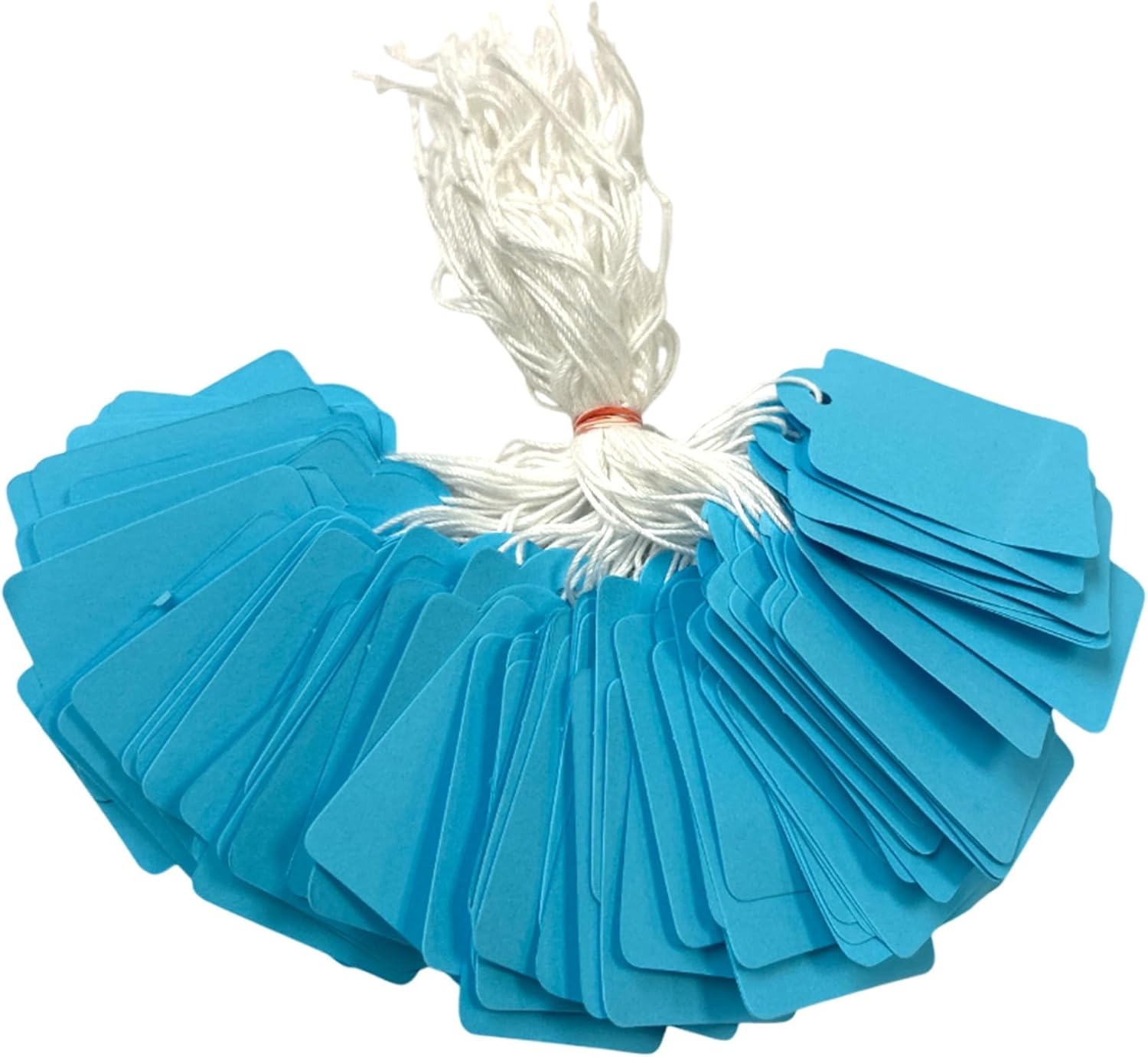 Pack of 100 Large Blue Strung Tags Price Tickets 36 x 53mm