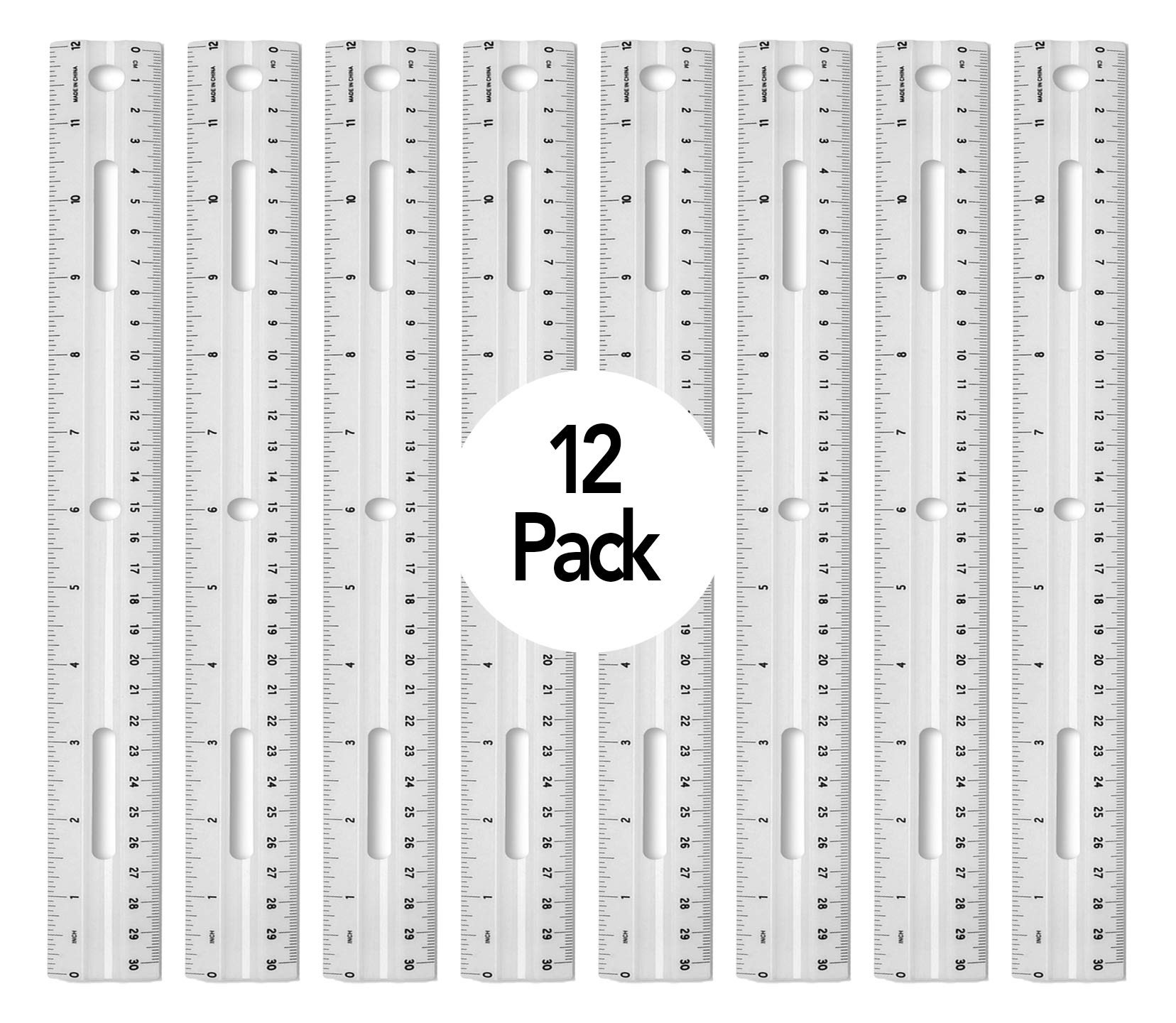 Ruler 12 inch shatter-proof Best In Class, Pala Supply Company