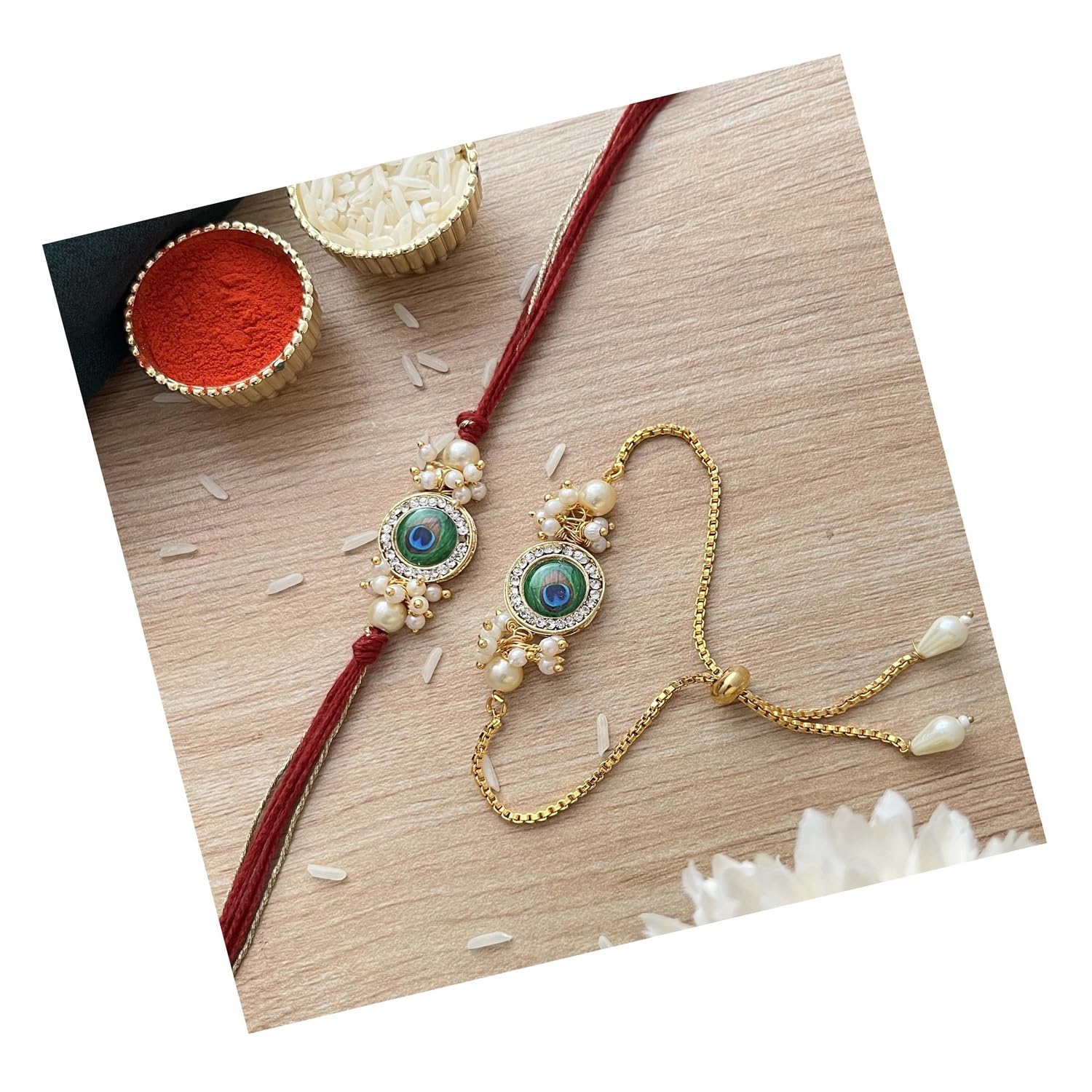 meryCraft Rakhi Set of 2 Rakhi For Brother, Bhabhi Kids - Elegant Rakhi Combo For Brother - Rakhi For Brother Bhaiya/Rakhi For Bhabhi/Rakhi for bhaiya bhabhi (B0D8BZLXB3) Amazon Price History, Amazon Price Tracker