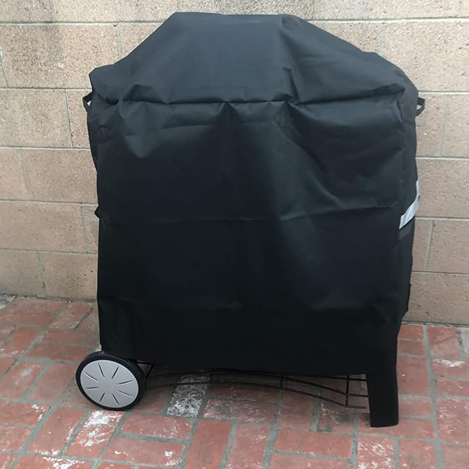 Cubierta de parrilla para Weber Q100/Q200 Series en carro, Oxford 600D, impermeable, resistente al desgarro