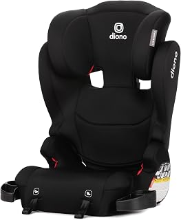 Diono Cambria 2XT XL Booster Seat: 2-in-1 High-Back to Backless, 40-120 lbs, 8 Years Use, LATCH Connectors, Black Storm