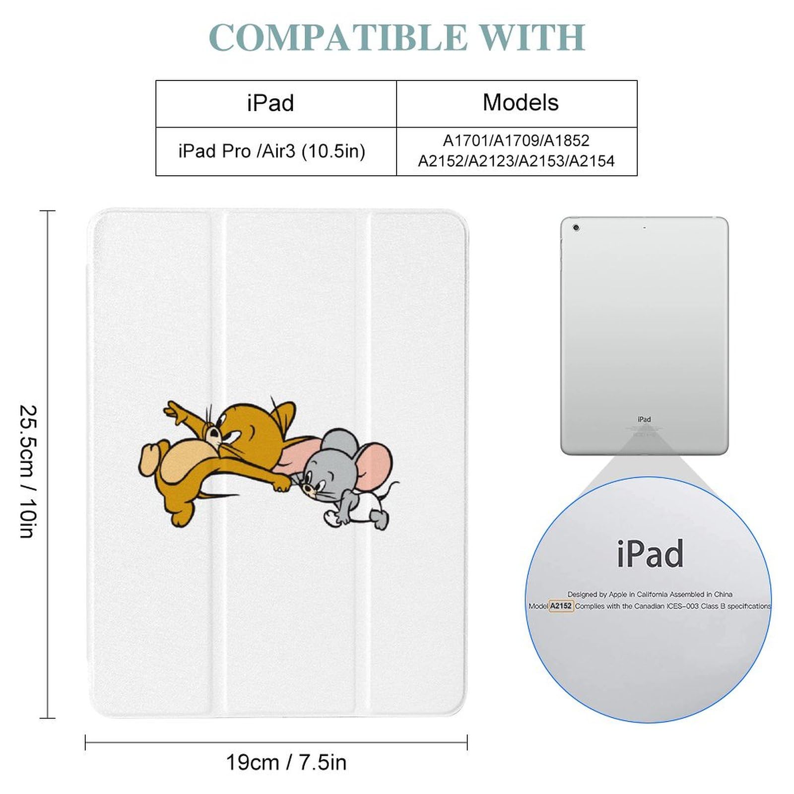 Amazon.co.jp: IPadケース トムとジェリー アイパッドケース 手帳型 三