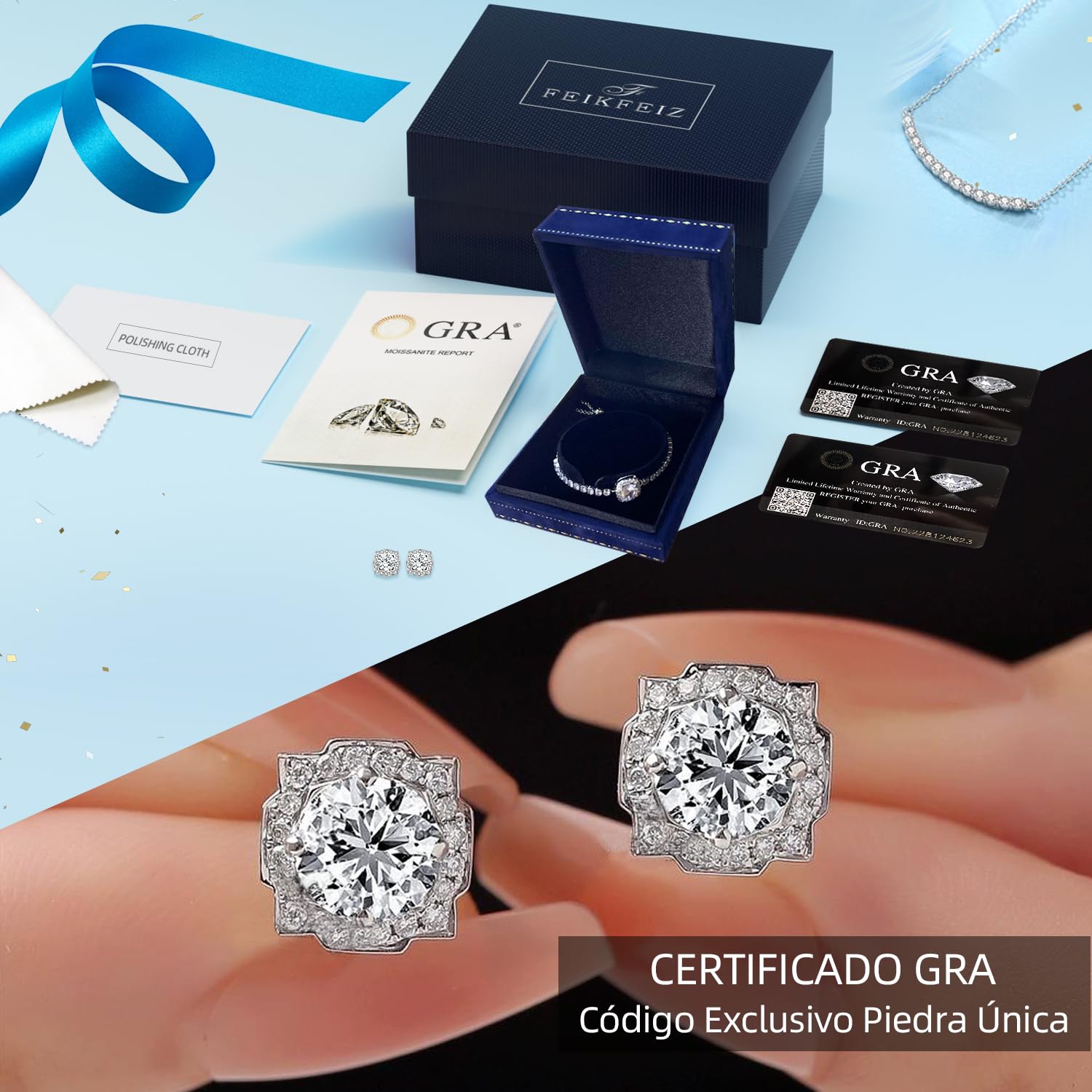 Pendientes de moissanita para mujer, 0,5 – 1 quilates, diamantes cultivados en laboratorio, plata de ley 925, chapado en oro blanco de 18 quilates, color D, pureza VVS1, pendientes de plata de ley