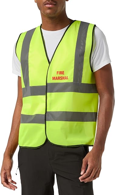 Supreme HRT80Y-M-Fire Marshal Basic High-Visibility Safety Vest, Medium, Yellow