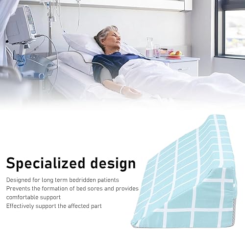 Miniatura 3 de Diydeg Almohada de cuña de cama, cojín de apoyo elevado de 8 a 6 pulgadas para aliviar el dolor de espalda, piernas y rodilla, almohada triangular