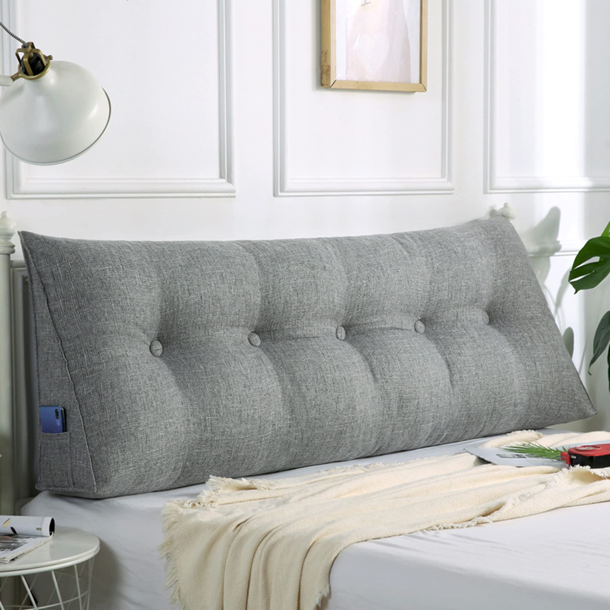 Cuscino Imbottito Per Testiera Letto Di Lusso, Cuscino Per Divano Letto, Cuscino Triangolare, Cuscino Da Lettura Per Schienale Del Letto (dimensioni: 150 X 50 X 20 Cm, Colore: Arancione