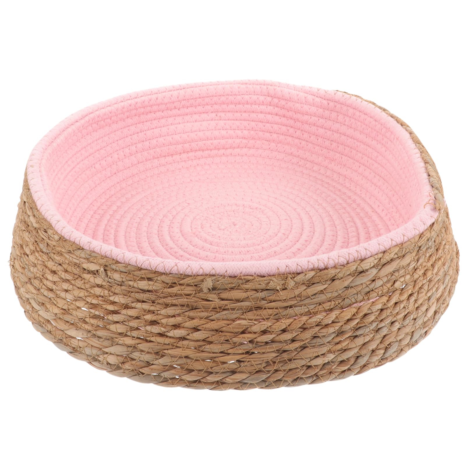 Didiseaon Cama De Ratán para Mascotas Almohadilla para Dormir Gato Nido para Dormir Gato Cama De Mimbre para Gatos Camas para Perros Tejidas Sauce De Pequeña Estera Tejida