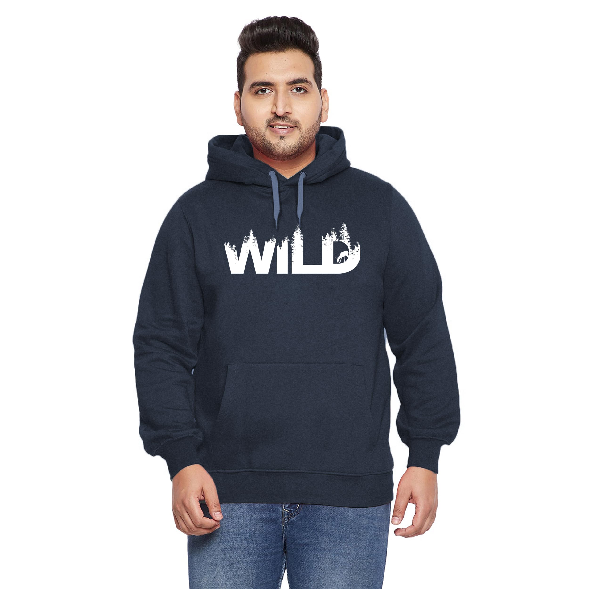 West Gate Clothing Plus Size 100% Cotton Men's Hoodie | Casual Mens Hoodies Suitable for Trip and Gym | 3XL,4XL,5XL Size Hoodie's/Sweatshirt | Wild Printed Hood-picture-28