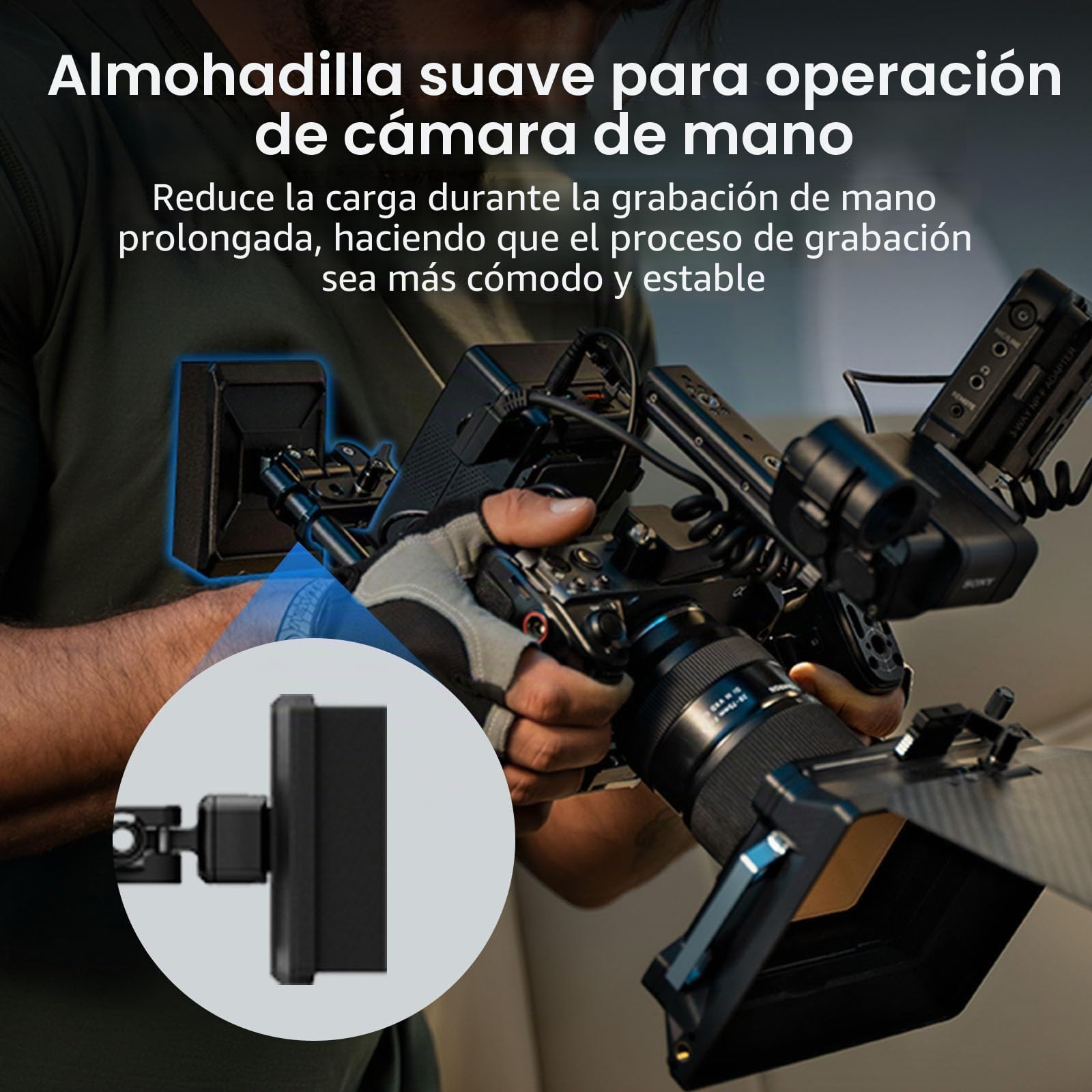 SMALLRIG Almohadilla de Pecho Giratoria Chest Pad y Liviana con 15mm Rod Clamp para Cámara Rig - MD3183