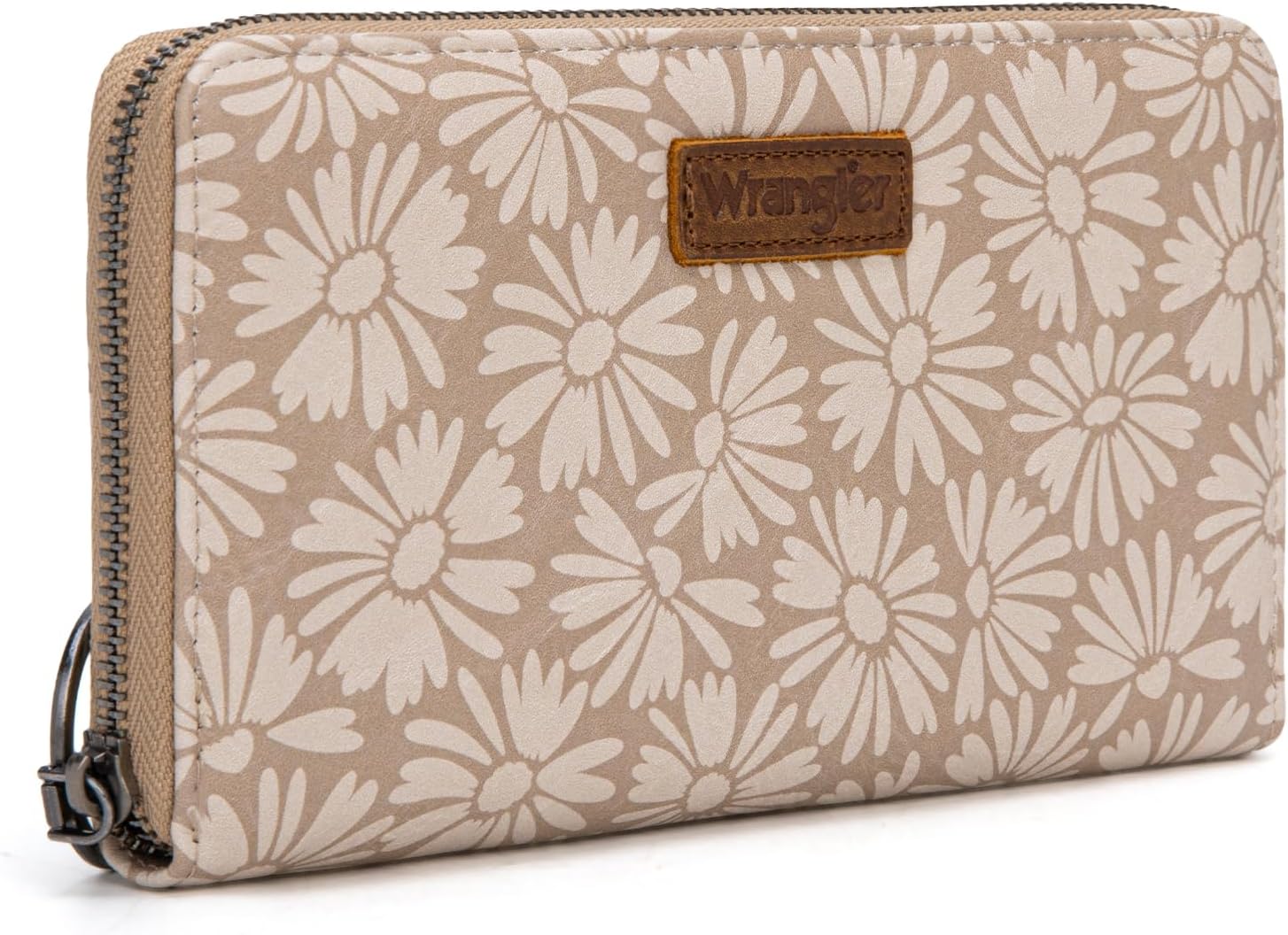 Wrangler Women's Khaki Daisy Wallet Wallets, Card Cases & Money Organizers Large Capacity Phone Wallet Ladies Female Wallets with Smooth Zipper and ID Window - Image 4