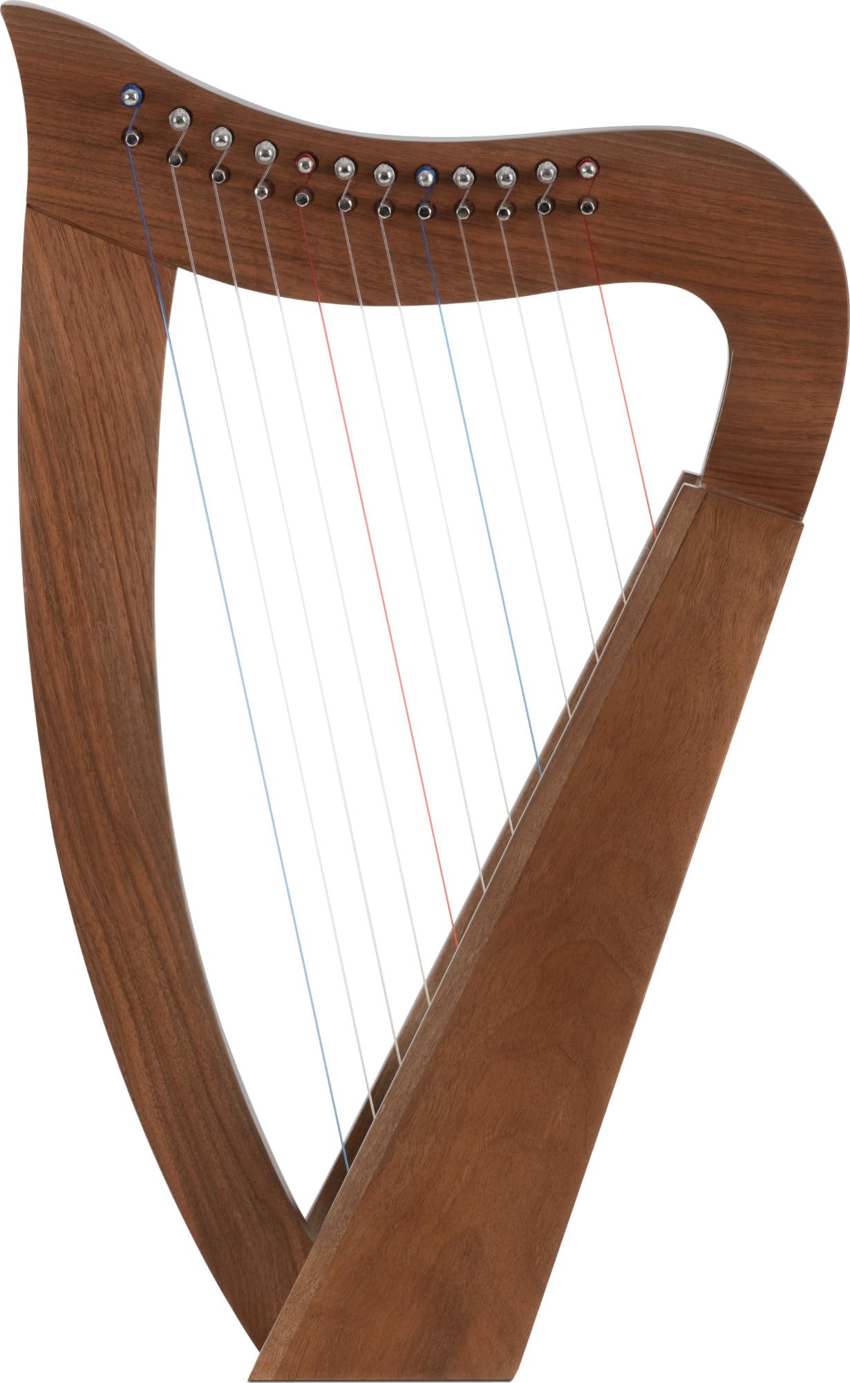 Classic Cantabile Arpa Celtica - Arpa Celtica Compatta in Legno di Noce - 12 Corde - Accordata in Do Maggiore - Inclusa Borsa e 2 Chiavi di Accordatura - Altezza: 51 cm