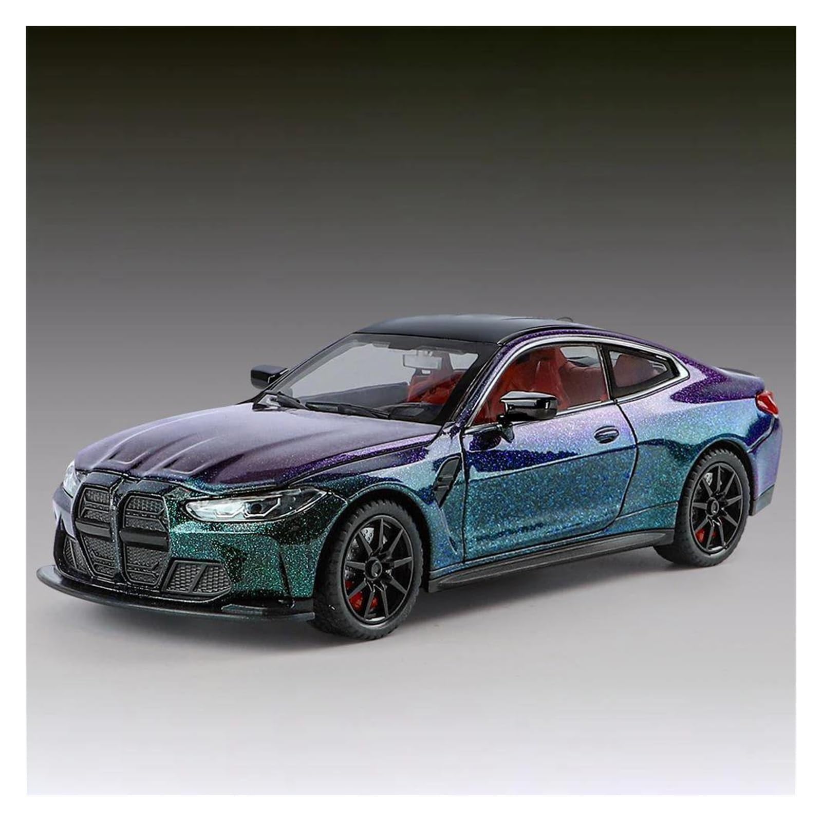BANKOTO Diecast Car 1:24 For BMW M4 Coupe Alloy Diecast Model Car Hobbies Collections Collectible(PURPLE)