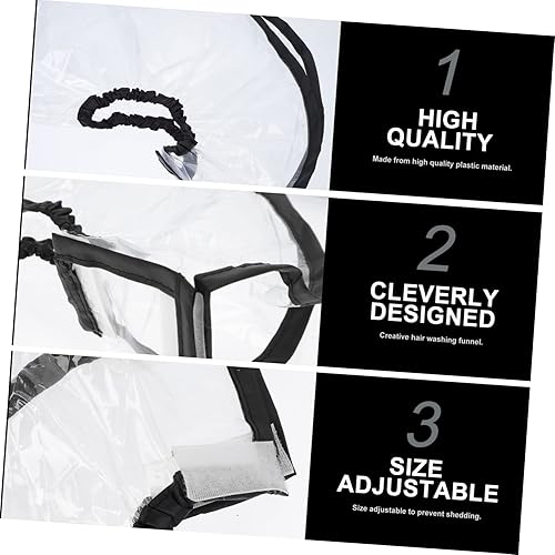 Miniatura 5 de 4 unids champú embudo pelo capa profesional herramientas profesional champú teñido embudo de corte de pelo capa plástico lavado de pelo herramientas