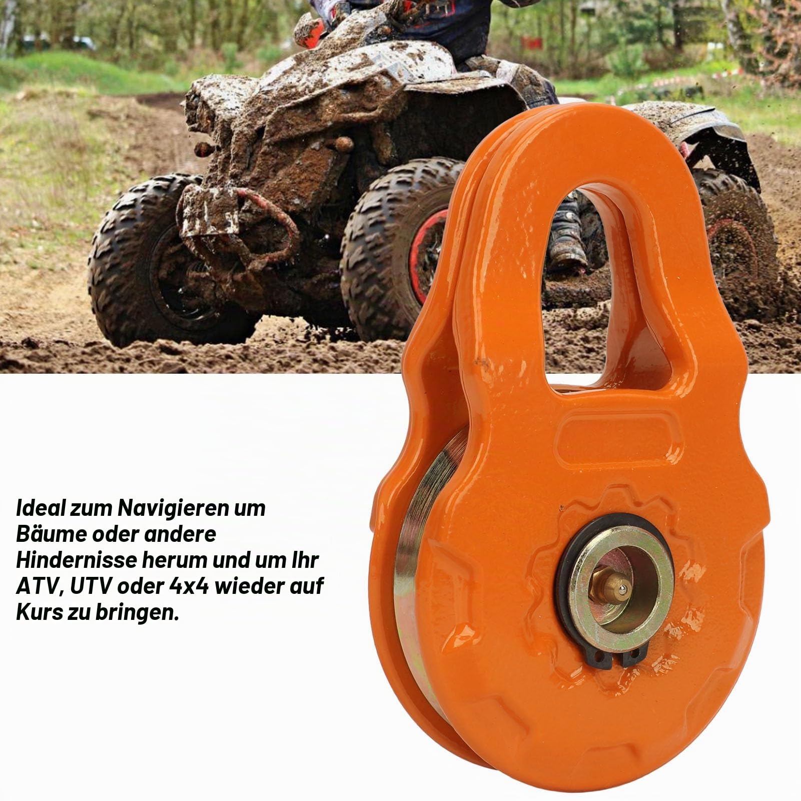 Dpofirs Umlenkrolle, Hochleistungs Riemenscheibenblock mit Minimaler Bruchfestigkeit von 25.000 Lbs (12,5 Tonnen), Arbeitslastgrenze für Traktor LKW ATV UTV