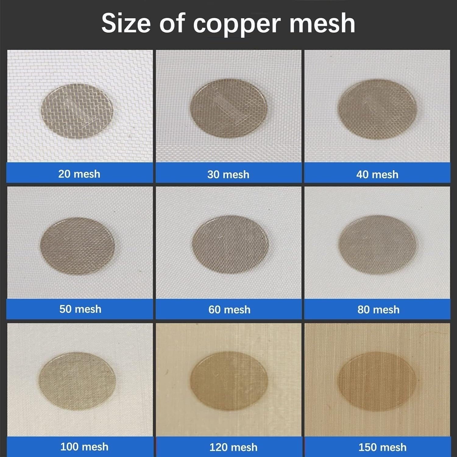 Siatka filtracyjna z mosiężnej siatki drucianej 20-200 Mesh 1x1m Miedziana osłona filtracyjna(200mesh 1x1m)