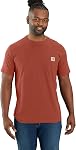 Carhartt T-shirt de poche à manches courtes de taille moyenne pour hommes Force Relaxed Fit