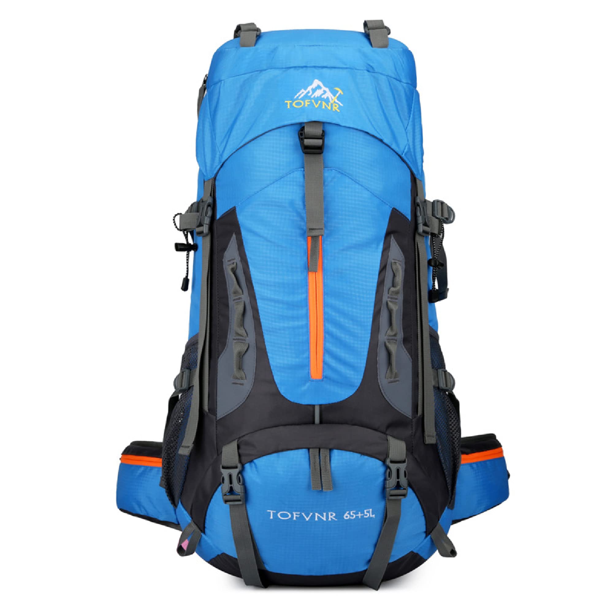 Zaino da campeggio da 70 l, zaino da trekking leggero in nylon leggero, per uomo e donna, grande capacità, per sport, alpinismo, arrampicata, viaggi, impermeabile
