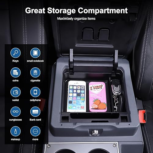 Miniatura 6 de Bandeja de almacenamiento para reposabrazos de automóvil, compatible con INEOS Grenadier 2022 2023 2024 2025 para consola central, organizador de