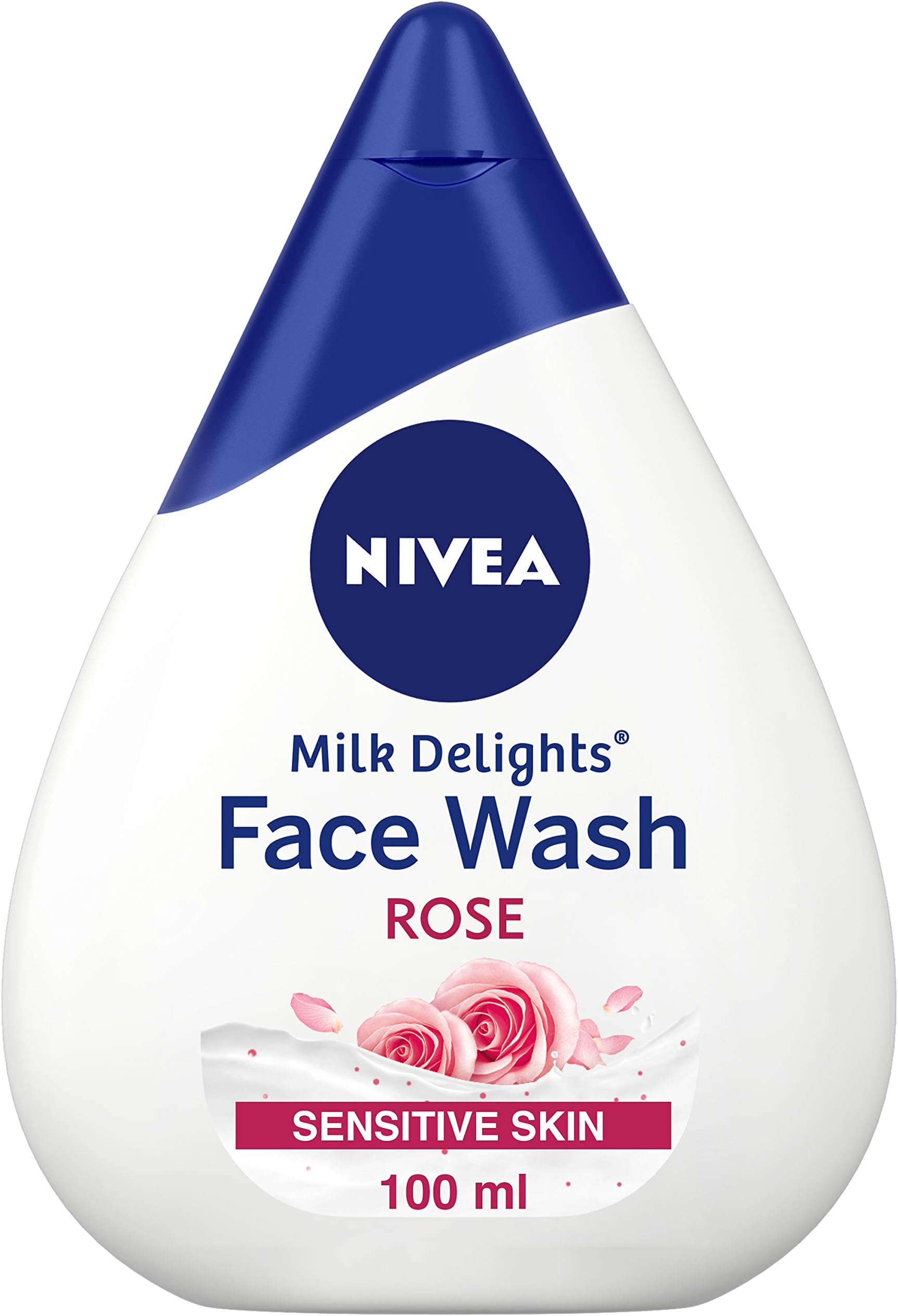 Nivea Women Face Wash for Sensitive Skin, Milk Delights Rose, 100 ml