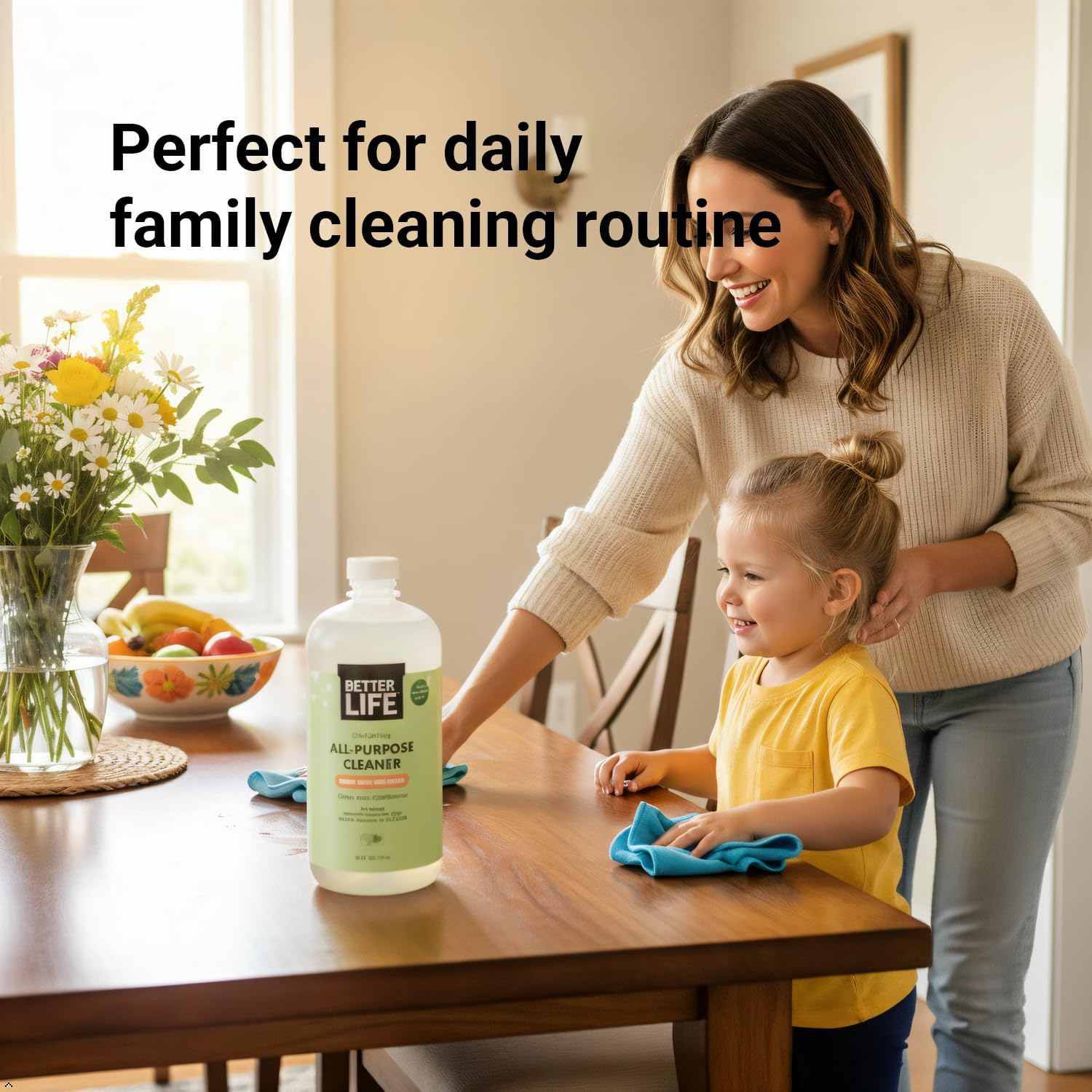 Better Life All Purpose Cleaner - Plant Based Home and Kitchen Cleaning Spray for Glass, Countertops, Appliances, Upholstery & More - Multi-surface Spray Cleaner - 24oz Clary Sage & Citrus Clary Sage & Citrus 24 Fl Oz (Pack of 1)