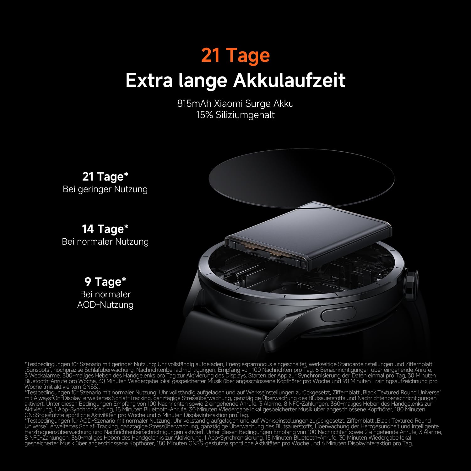 XIAOMI Watch S5 46mm Smartwatch 1,48" AMOLED Fitness-Tracker Herzfrequenz Schlafüberwachung 21 Tage Akku Dualband-GPS NFC Schwarz