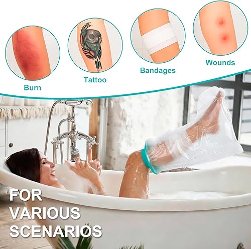 Miniatura 6 de Waterproof Leg Cast Cover for Showering, Reusable Shower Sleeve for Leg After Surgery, Watertight Non-Slip Adult Fracture Protector Bag, Watertight