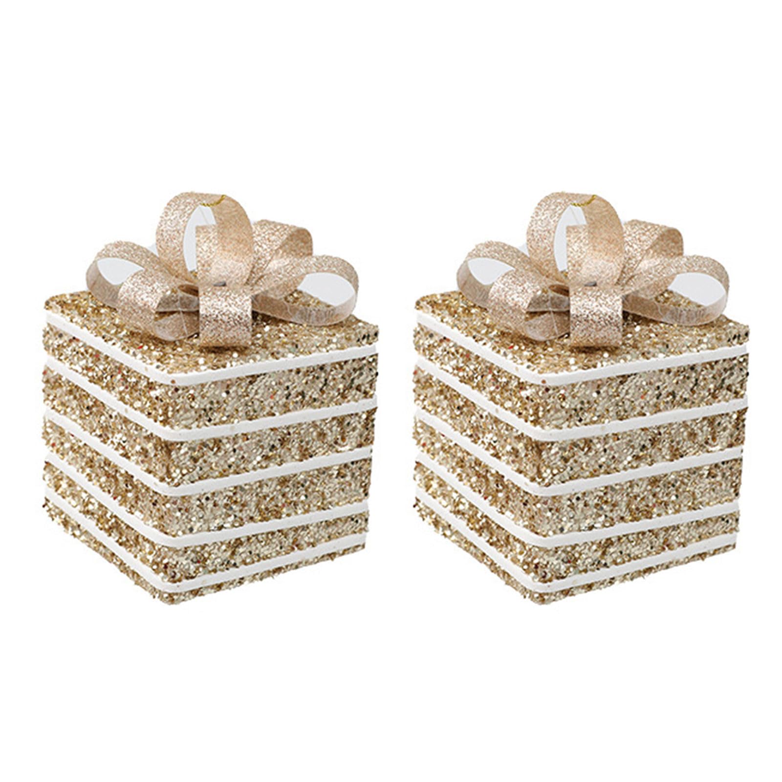 Tsophreniq Add a Festive Touch to Your Christmas Tree with Gift Box Ornaments Stylish Designs Create Festive Atmospheres Box Ornaments