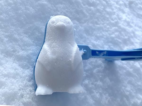 DINETTE 雪玉製造機 雪玉メーカー ペンギン ブルー スノーボールメーカー 雪合戦 雪玉づくり 雪だるま 外遊び こども おもちゃ 冬 - 4
